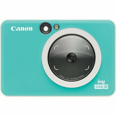 CANON Camera Printer, JPEG, 5MP, 2inx3in/2inx2inPrint Size, Turquoise CNMIVYCLIQ2TURQ